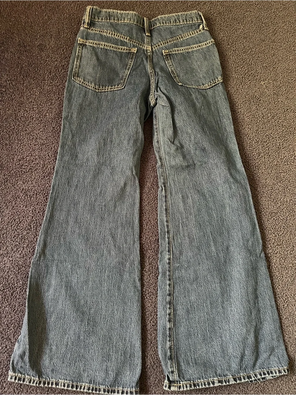 Old Navy Baggy Flare Jeans with Western Embroidery Accents